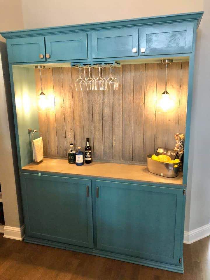 Custom home bar cabinetry